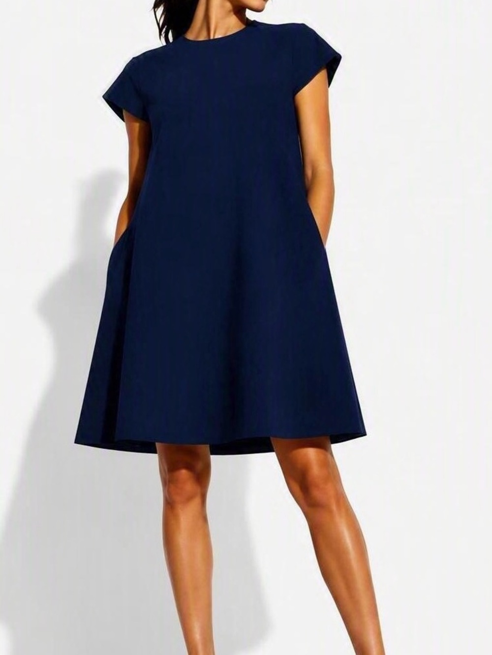 Machka Luxury 100% Cotton High-Fashion A-Line Swing Minimalist Dress Size 40